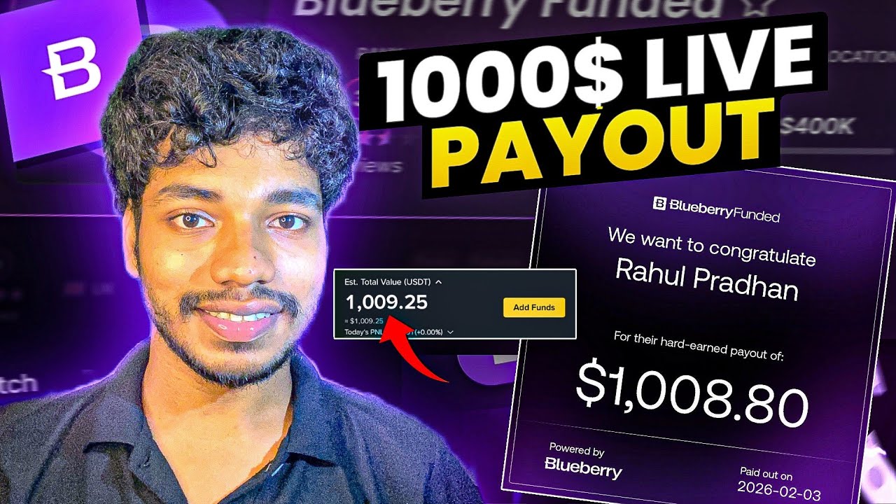 1000$ Live Payout From Blueberry Funded | Blueberry Funded Payout Proof | Blueberry Funded Review