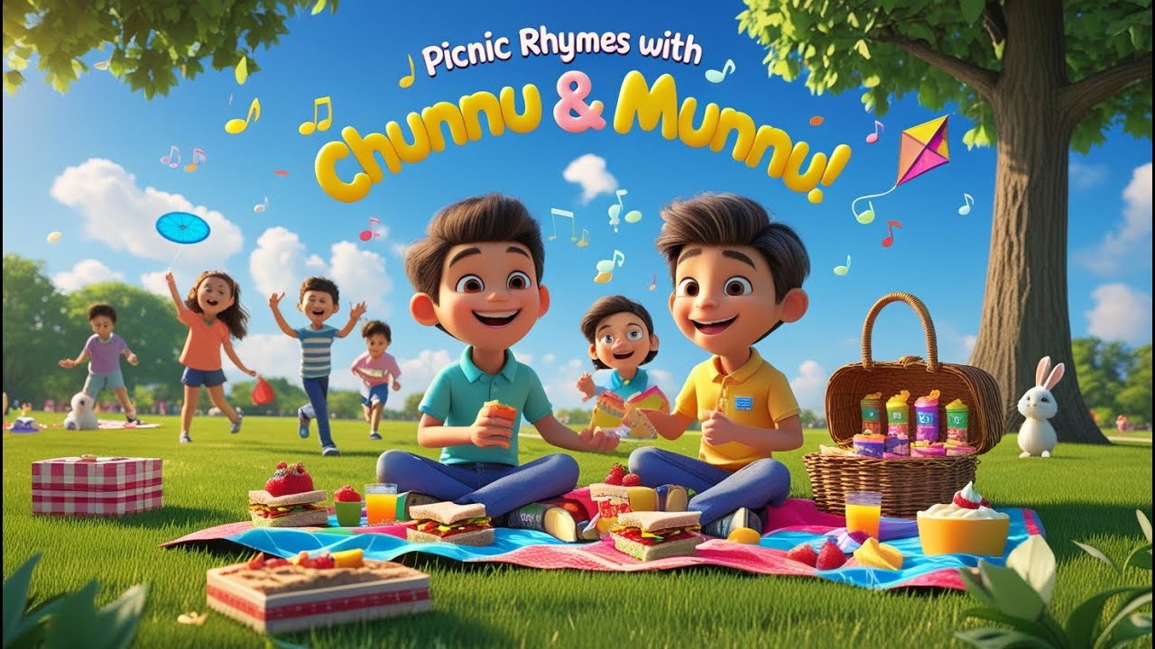 Picnic Rhymes with Chunnu & Munnu | Fun Outdoor Songs for Kids | Sing, Share & Explore