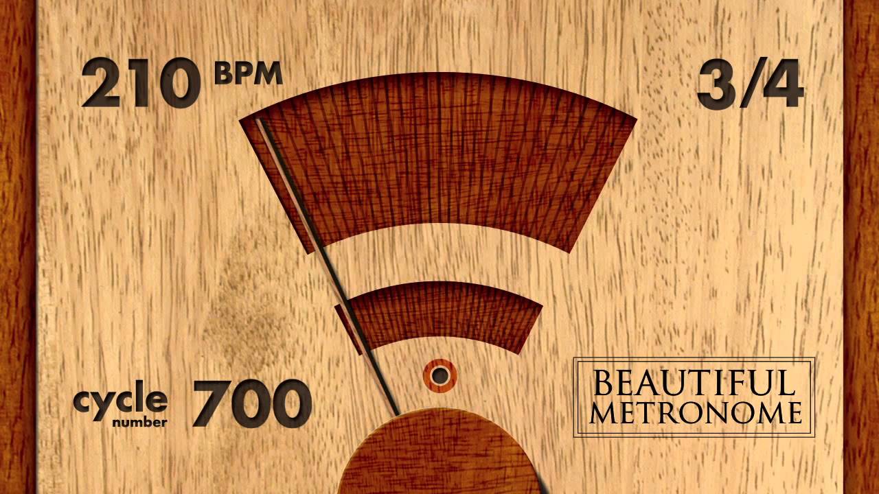 temporary 210 BPM 3/4 Wood Metronome HD