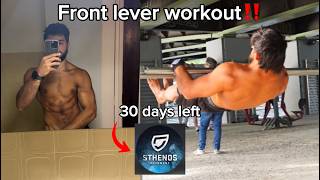 Full front lever training! 30 days till Sthenos