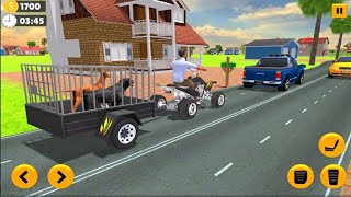 Pet Dog ATV Trolley Cargo Transport Games  | Android GamePlay #ATV Driving Games screenshot 5