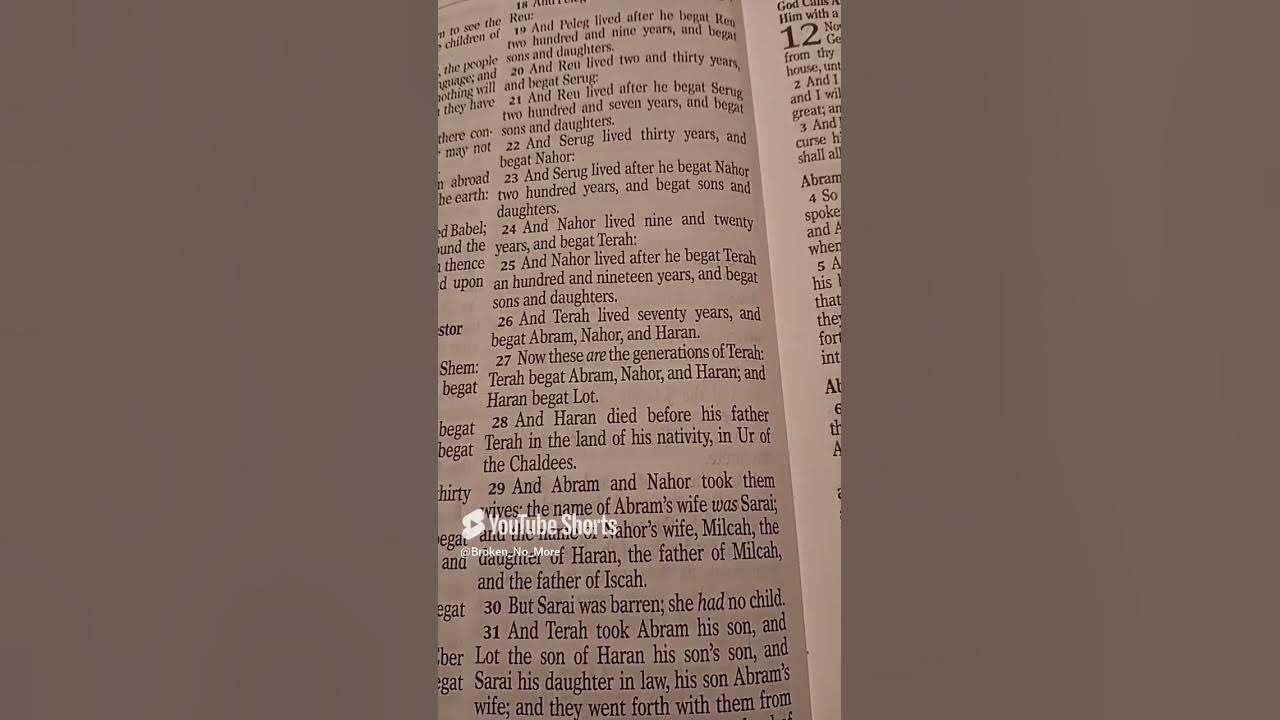 Genesis 11:22-27 KJV Genesis 11:22-27 KJV