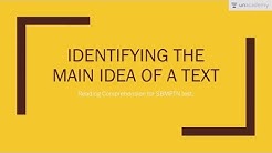 Reading Comprehension (Bahasa Inggris - SBMPTN, UN, SMA): Identifying Main Idea of a Text - Durasi: 11.29. Reading Comprehension (Bahasa Inggris - SBMPTN, UN, SMA): Identifying Main Idea of a Text - Durasi: 11.29.