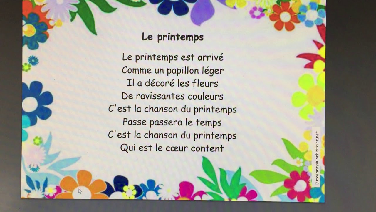Est arrive. Le printemps стихотворение с произношением. Текст le printemps. Le printemps перевод. Printemps перевод.