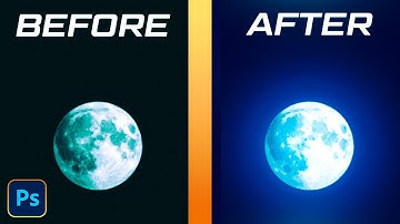 How to create a CLEAN Glowing Moon - Photoshop 2023 tutorial (4K)
