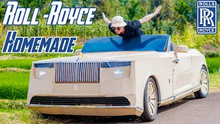 30 Days Finishing a Homemade Rolls Royce from scrap and cardboard