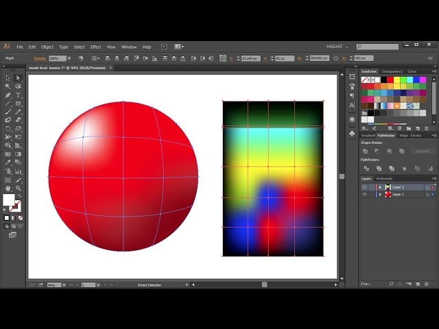 How To Use The Mesh Tool In Adobe Illustrator | Part 1 - Basic Shapes -  Youtube