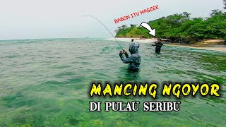 Mancing ngoyor di pulau damar || mancing casting di pulau