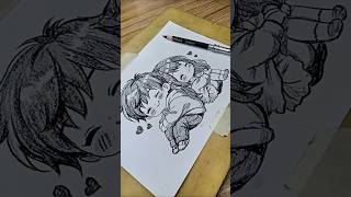 Drawing A Cute Chibi Couple! Can We Hit 100K LIKES? 🥺❤️ #youtubeshorts #shorts