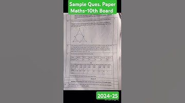 Class-10th Maths Sample Question Paper 2024-25 CBSE Board 🔥#shots #akankshaonlineclasses