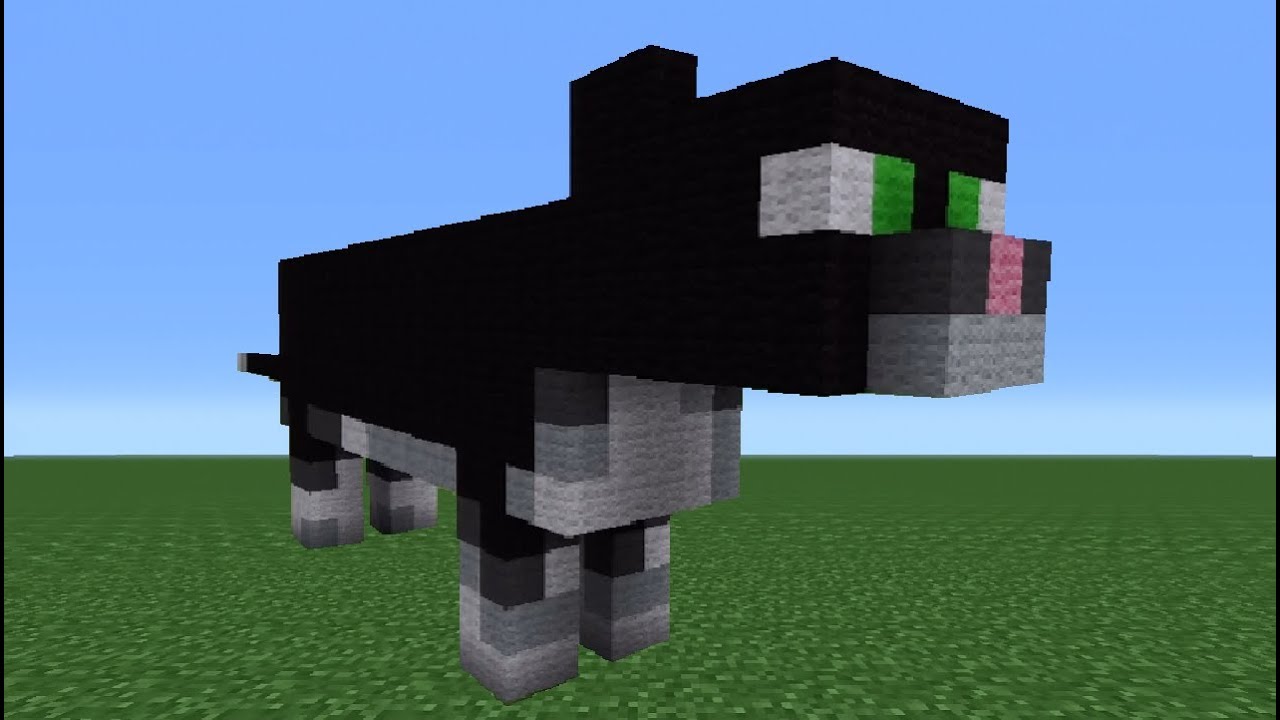 Minecraft Tutorial: How To Make A Cat Statue - YouTube