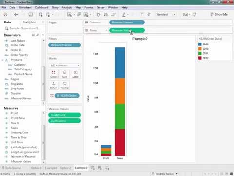 Create Stacked Bar Chart In Tableau