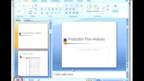 Mod-01 Lec-04 Cellular Manufacturing Applications, Production Flow Analysis