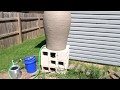 Gravity Fed Rain Barrel Drip Irrigation to 4 Raised Garden Beds and Fruit Trees