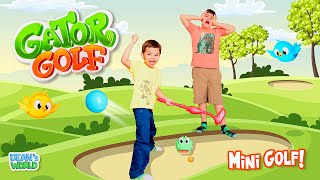 Dean and Tony play Gator Golf!! It's Bro VS Bro in the fun Play-at-Home Mini-Golf Game!