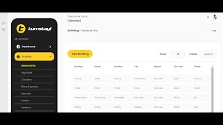 Bubble No Code Dashboard - Building Management Tool Demo
