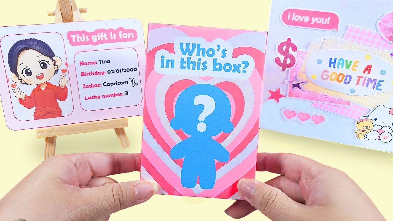 Blind box ASMR & Handmade Birthday Card 🎂DIY Handmade gift ideas 💗무료도안｜FREE PRINTABLE