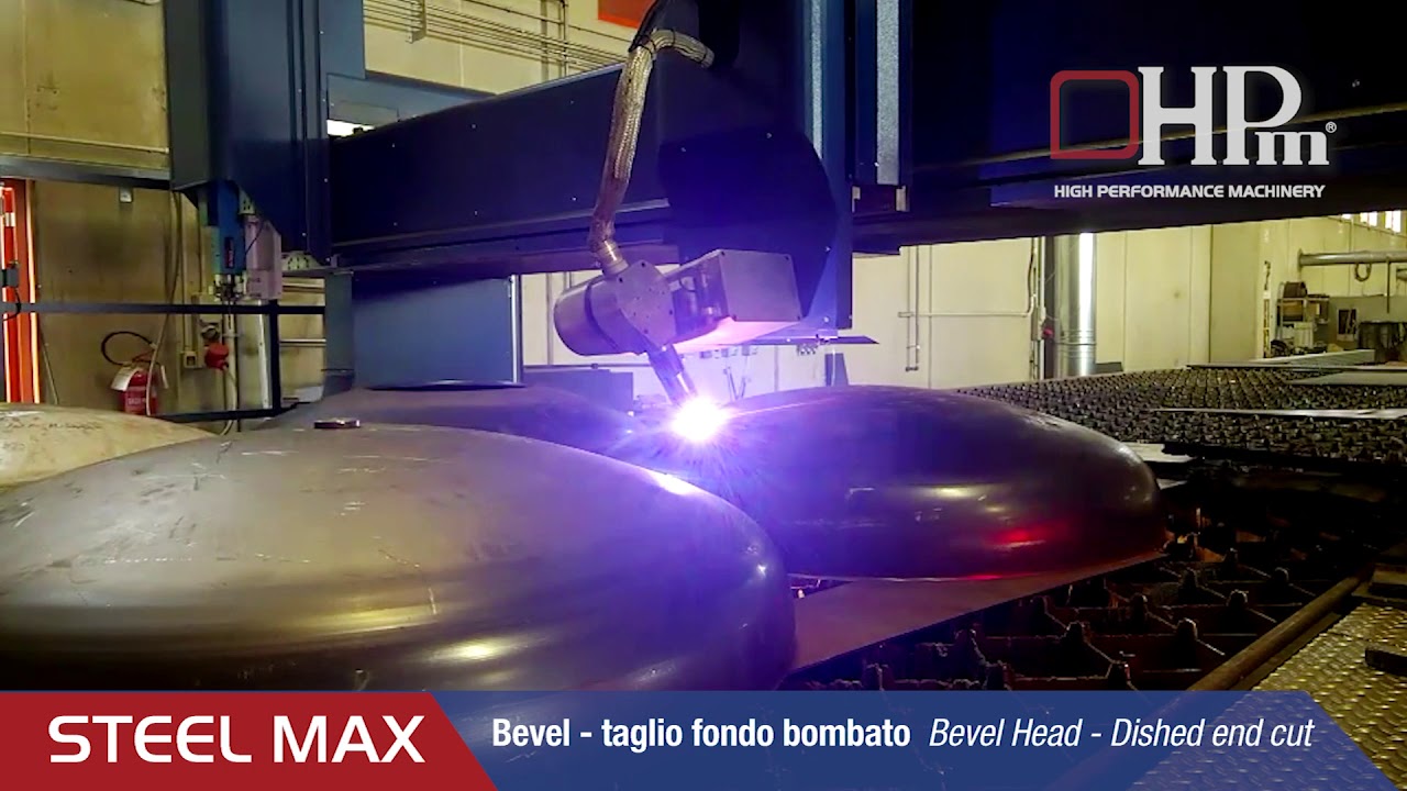 HPm srl - Steel Max - taglio e marcatura Bevel su fondi bombati