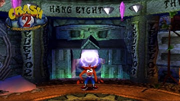 Crash Bandicoot 2: Cortex Strikes Back - How To Complete HANG EIGHT - Cristal Power & Clear Gem Grey