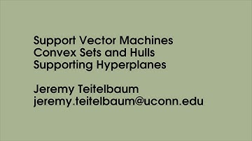 SVM - Convexity, Convex Hulls, and Supporting Hyperplanes