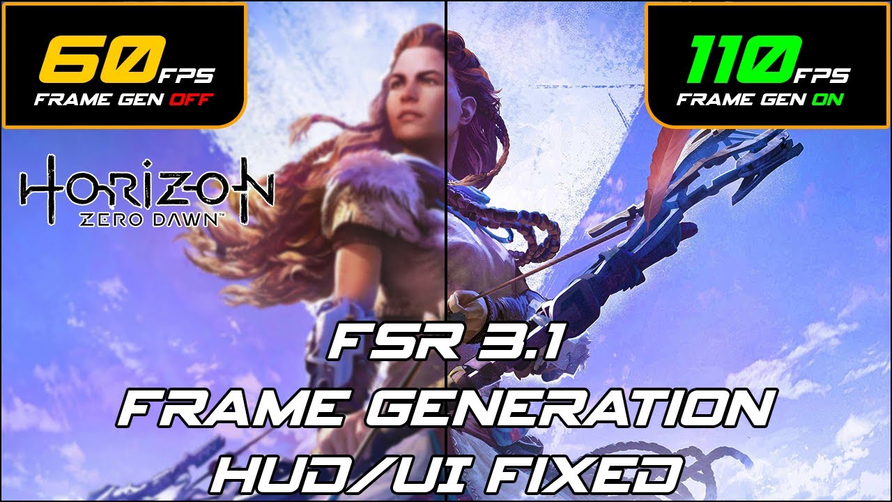 Как установить FSR 3.1 Генерация кадров: Horizon Zero Dawn UI/HUD Fixed GTX/AMD/INTEL