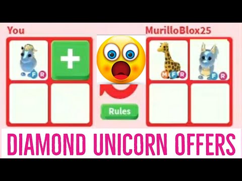 What People Trading For Diamond Unicorn In Adopt Me Youtube - roblox adopt me diamond unicorn
