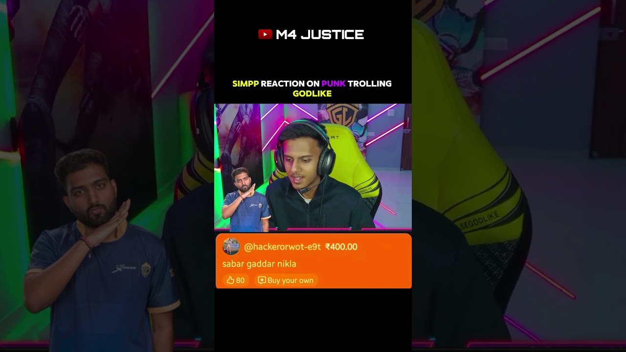 SIMP REACTION ON PUNK TROLLING GODLIKE 😭 