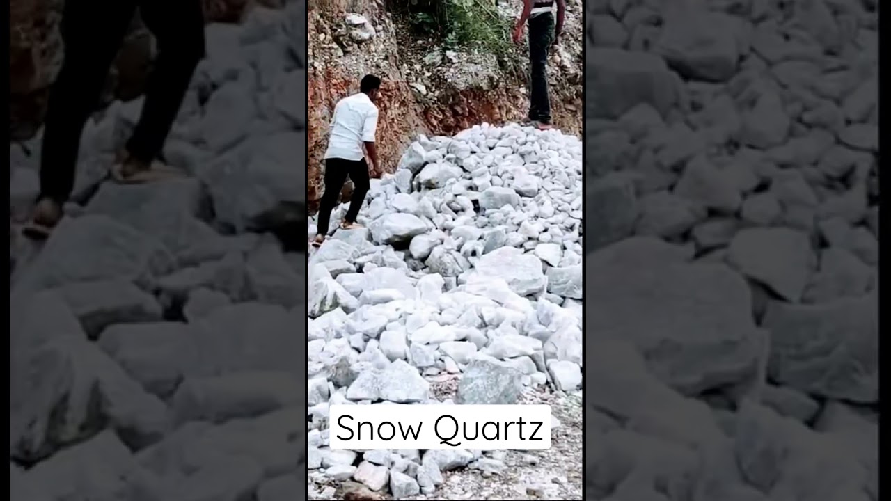 Snow White Quartz Raw Material - Stark Mineral Group
