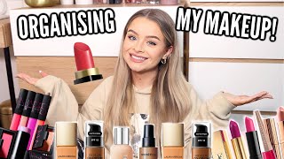 ORGANISING MY MAKEUP COLLECTION! Chill with me
