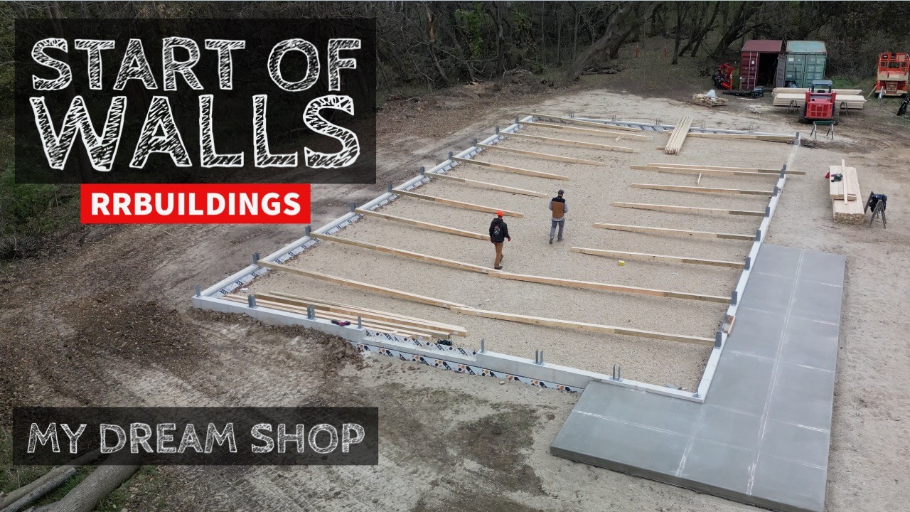 My Dream Shop Ep - 8: The Start of Building Walls...and 1st Snow ...