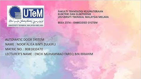 PBL EMBEDDED (BEEA 2374) - AUTOMATIC DOOR SYSTEM