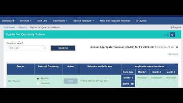 How to Change Frequency from "Quarterly to Monthly" or "Monthly to Quarterly" Return under GST