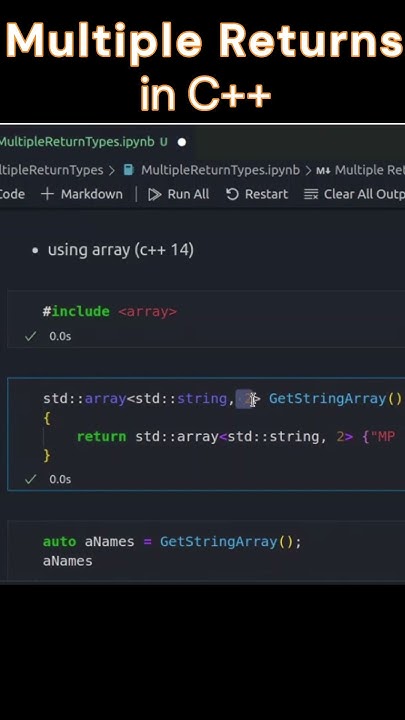 C++ | Tips Multiple Returns in C++ #cpp #shorts #programming - YouTube