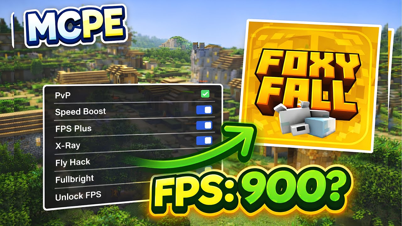 FoxyFall FPS CLIENT for MCPE 1.21+ 🦊🔥 | Massive FPS Boost, Lag Fix ...