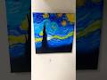 Finally painted the famous stary night painting on a mini canvas#painting #minipainting #shorts
