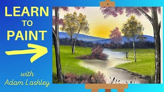 Peaceful Autumn Stream | Painting Tutorial | Wet on Wet Technique | Oil Painting for Beginners