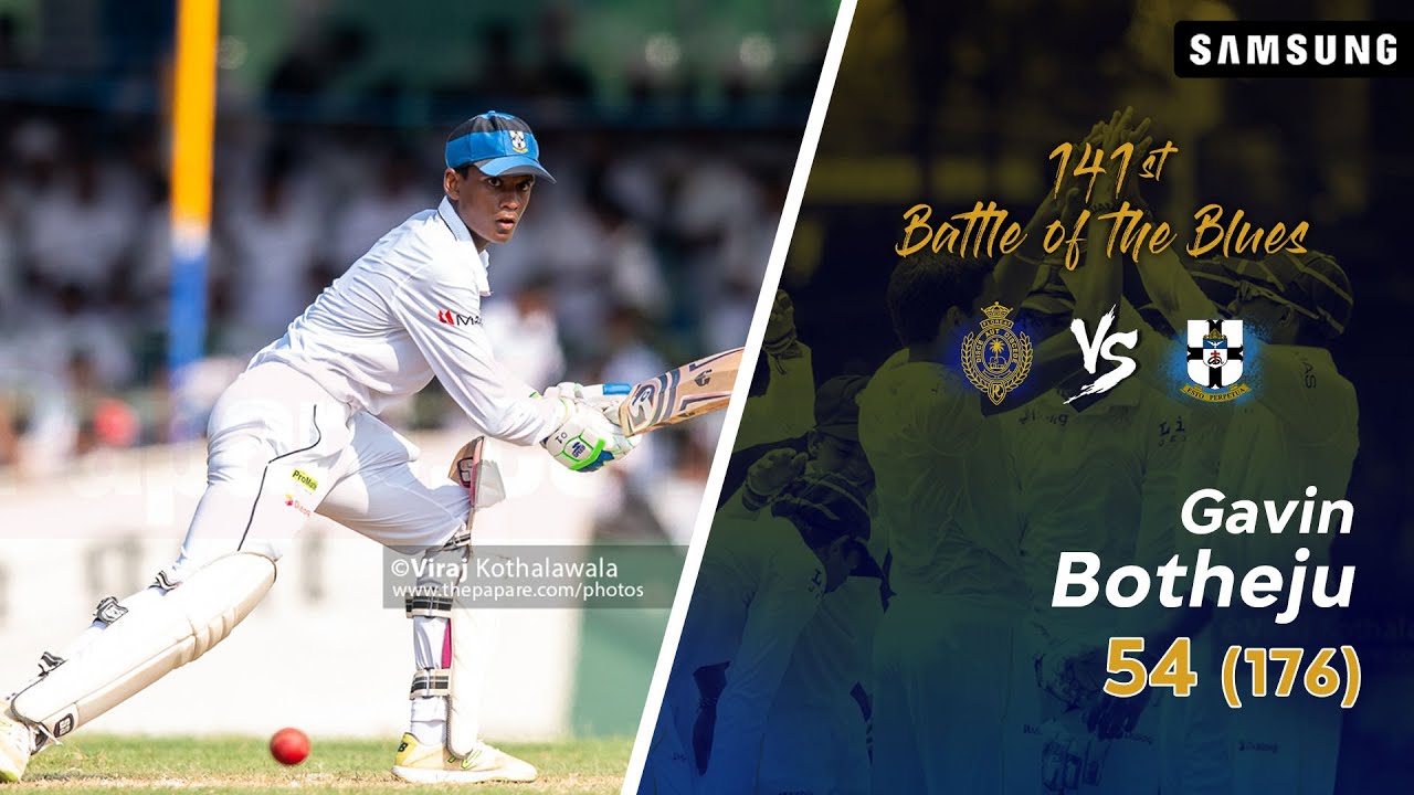 Gavin Boteju's half century in 141st Battle of the Blues