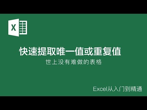 Excel基础教学15：标识重复值及快速提取唯一值或重复值，实战应用提取最后一条记录