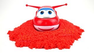 Learn Colors with Super Wings Toys and Kinetic Sand for Kids - #SuperWingsToy - La La