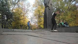 KICKFLIP с 2 СТУПЕНЕЙ