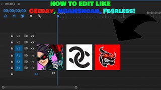 How to edit like Ceeday, NoahsNoah And FE4RLESS in ADOBE PREMIERE PRO