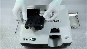 How to replace the projector lamp for DT01371 HITACHI HCP-527X