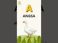 Belajar Huruf A: Mengenal Nama Hewan 🐬🐓🐇 #shorts