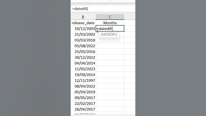 How To Calculate Total Number Of Months B/W Two Dates In Excel | #shortvideo #exceltutorial #gtech