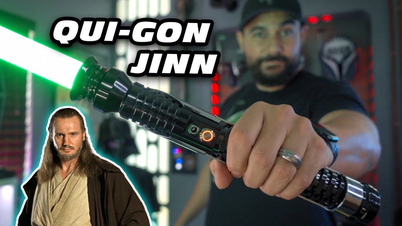 Qui-gon Jinn Neopixel Lightsaber With Blade and Hard Case 