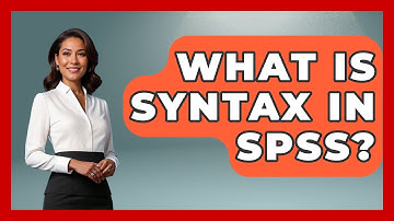 What Is Syntax In SPSS? - The Friendly Statistician
