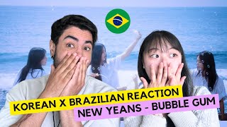 KOREAN x BRAZILIAN REACTION TO NEW JEANS - BUBBLE GUM / LEARN KOREAN WITH K-POP SONGS