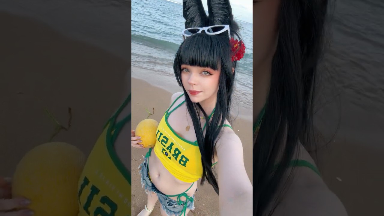 Never expected that melon make her so happy #miyabi #cosplay #zzz
