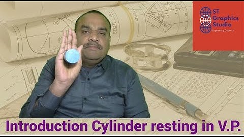 introduction cylinder resting in V.P. | 07 | Projection Of Solid | ST Graphics Studio
