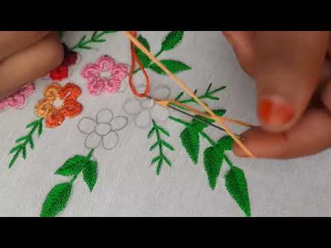 Hand embroidery very beautiful cushion cover design easy and simple